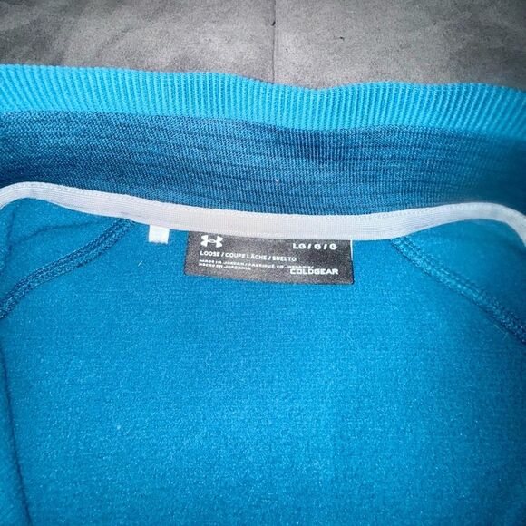 Under Armour Men's Teal Half Zip-Up Sweater Size Large - Picture 3 of 8
